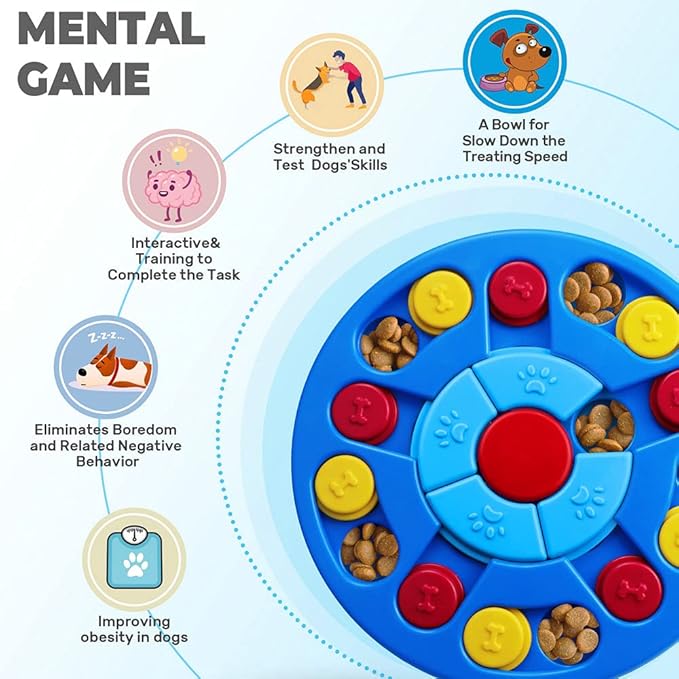 Dog Puzzle Toys Interactive Toy for Puppy IQ Stimulation &Treat Training Games Treat Dispenser for Smart Dogs, Puppy &Cats Fun Feeding (Level 1-3)…