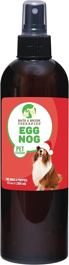 Bath & Brush Therapies® Egg Nog Pet Cologne For Dogs 12.5 oz | Long-Lasting Odor Eliminator | Paraben-Free | Biodegradable & Non-Toxic | Made in USA