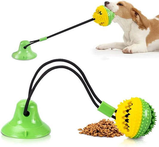 Dog Toys, Dog Chew Toys for Aggressive chewers, Puppy Dog Training Treats Teething Rope Toys for Boredom, Dog Puzzle Treat Food Dispensing Ball Toys for Puppies Teething Small Dogs (Green)