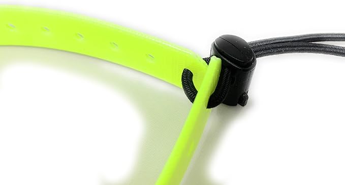 Replacement GPS eCollar with Adjustable Bungee, Multi-Hole Design, and Secure Toggle Closure for Small Dogs (Neon Yellow, Small Neck)