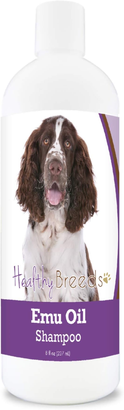 Healthy Breeds English Springer Spaniel Emu Oil Shampoo - Gentle Cleanser That Provides Soothing Relief of Inflammation While Restoring Moisture Balance - Fruity Scent - 8 oz