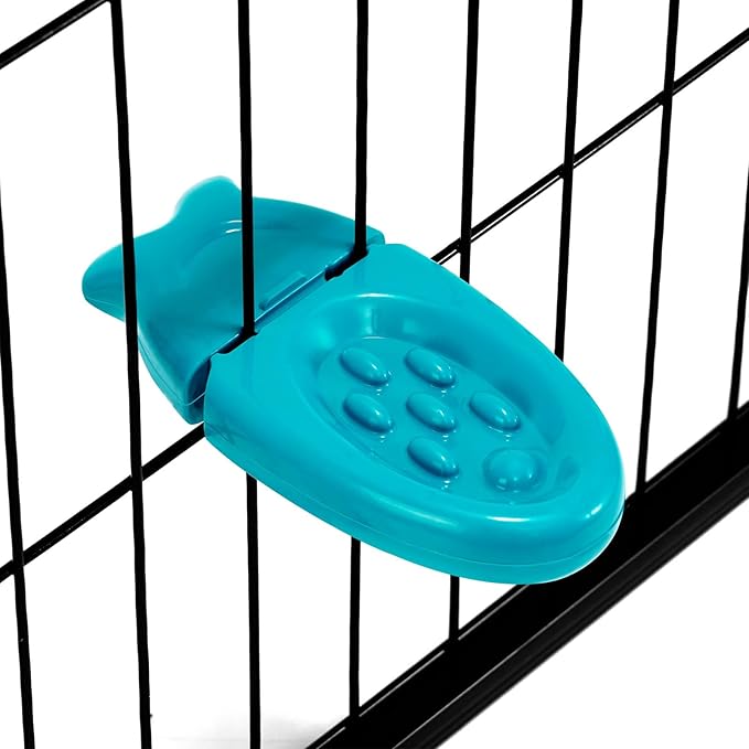 Dog Training Toy for Crate Training Peanut Butter Slow Feeder Treat Dispenser Training aid to Reduce Anxiety (Deep Fish)