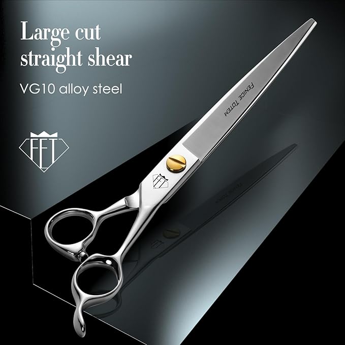 Dog Grooming Scissors: 8.0" Pet Shears Made Of Japanese VG10 Advanced Stainless Steel Professional Grooming Scissors for Dogs Cats and Other Pets