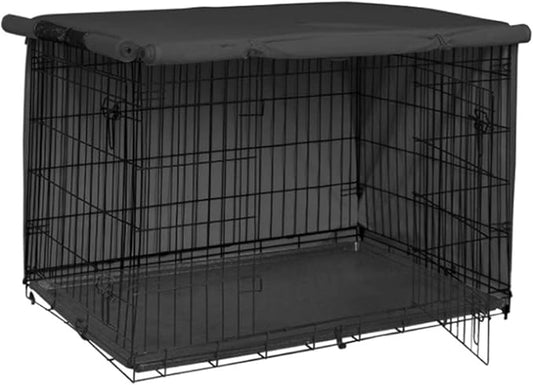 Dog Crate Cover Dogs Kennel Cage Cover Pet Kennel Cover Dog Cage Cover for Outdoor Dog House Large Pet Crate Chicken Coop 25 x 20 x 19 inch (Black)