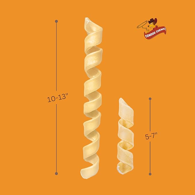 Natural Large Collagen Springs Dog Treats 10-13" (5 Pack)- Long-Lasting Alternative to Rawhide & Bully Sticks Great for Teething and Aggressive Chewers.