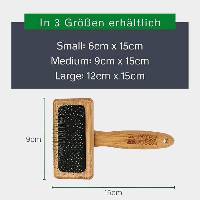 Bamboo Groom Soft Slicker Brush Medium
