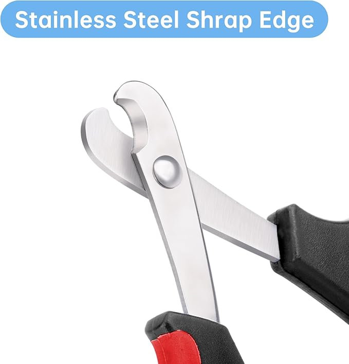 Bearded Dragon Nail Clippers,Stainless Steel Bearded Dragon Toe Nail Clippers with Precise Angled Edges (Reddish Black)