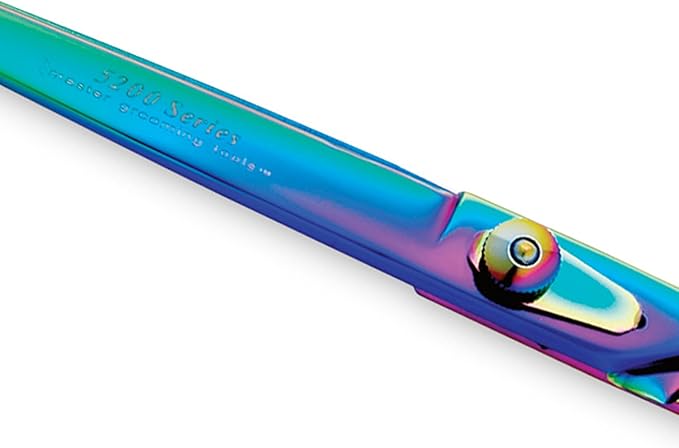 Master Grooming Tools 5200 Rainbow Series Shears — High-Performance Shears for Grooming Dogs - Straight, 8½"