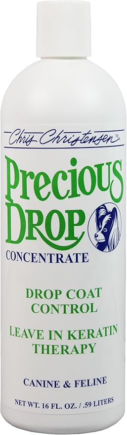 Chris Christensen Precious Drop Concentrate Dog Conditioner, Groom Like a Professional, Reduces Frizz & Matting, 16 oz