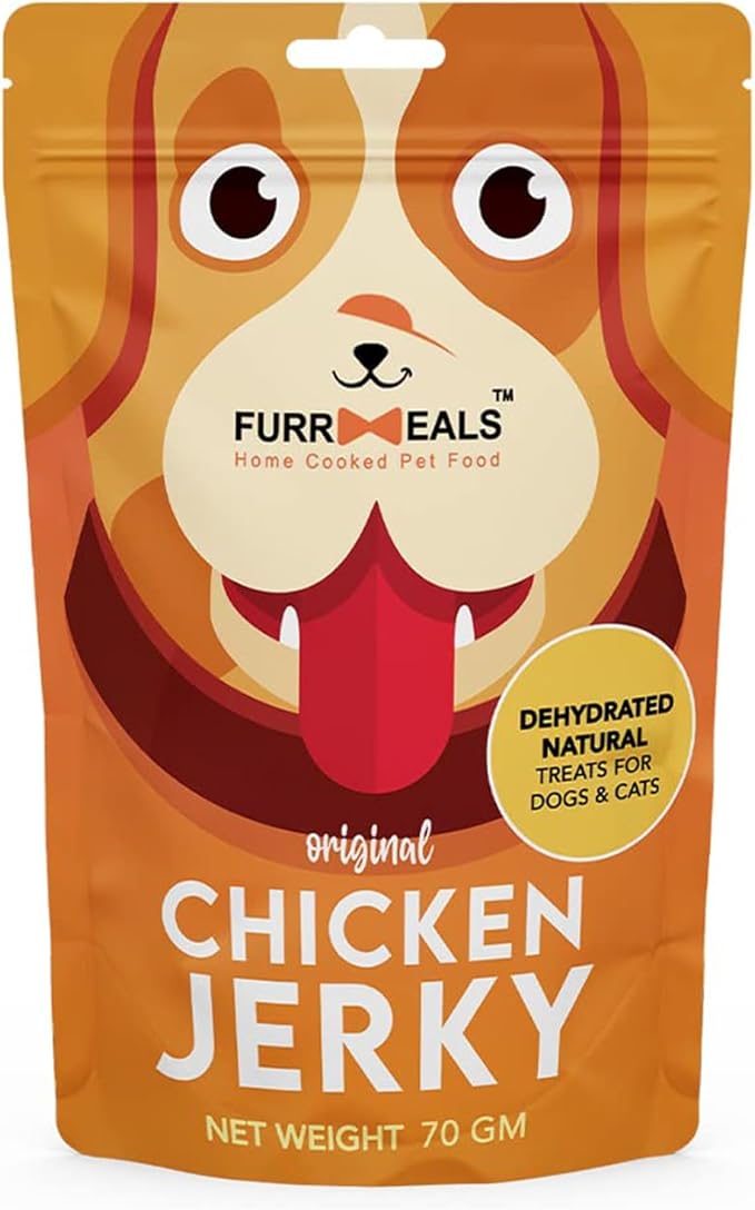 Original Chicken Jerky | High Protein Low Fat | Natural Treat for Dogs & Cats | Zero Preservative Human Grade Dog Treat | Pack of 1 x 70gm