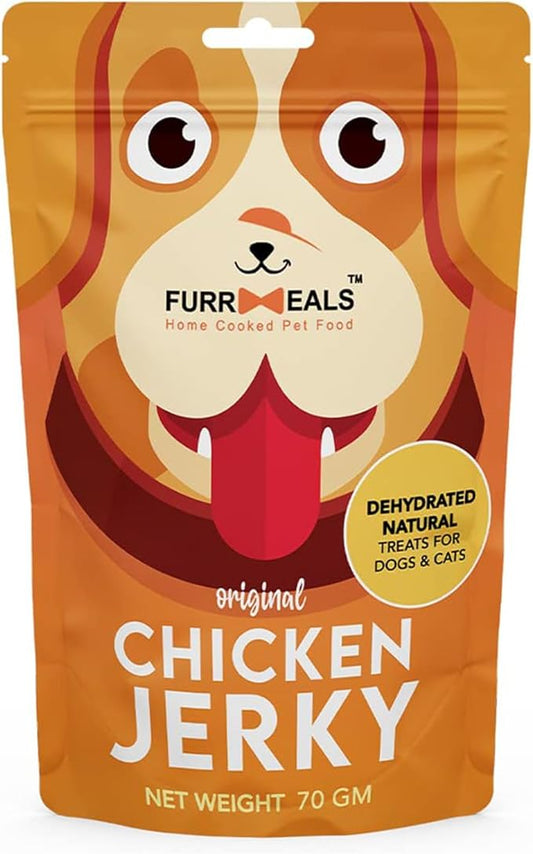 Original Chicken Jerky | High Protein Low Fat | Natural Treat for Dogs & Cats | Zero Preservative Human Grade Dog Treat | Pack of 1 x 70gm