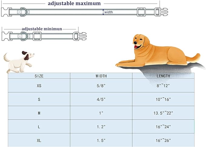 Lionheart glory Halloween Dog Collars, Fall Dog Collar Heavy Duty Adjustable Dog Collar for Large Collar Dog Female or Male Dog Collar