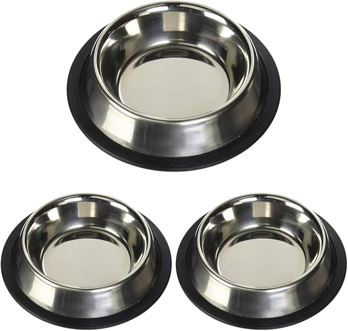 Loving Pets Standard No-Tip Dog Bowl, 8-Ounce (Pack of 3)