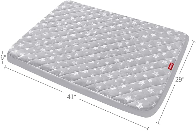 Dog Bed Covers Replacement Washable Pet Hair Easy to Remove, Waterproof Dog Bed Covers Noiseless Quilted, Pet Bed Cover Lovely Grey Star Print, Puppy Bed Cover 29x41 Inches, for Dog/Cat, Cover Only