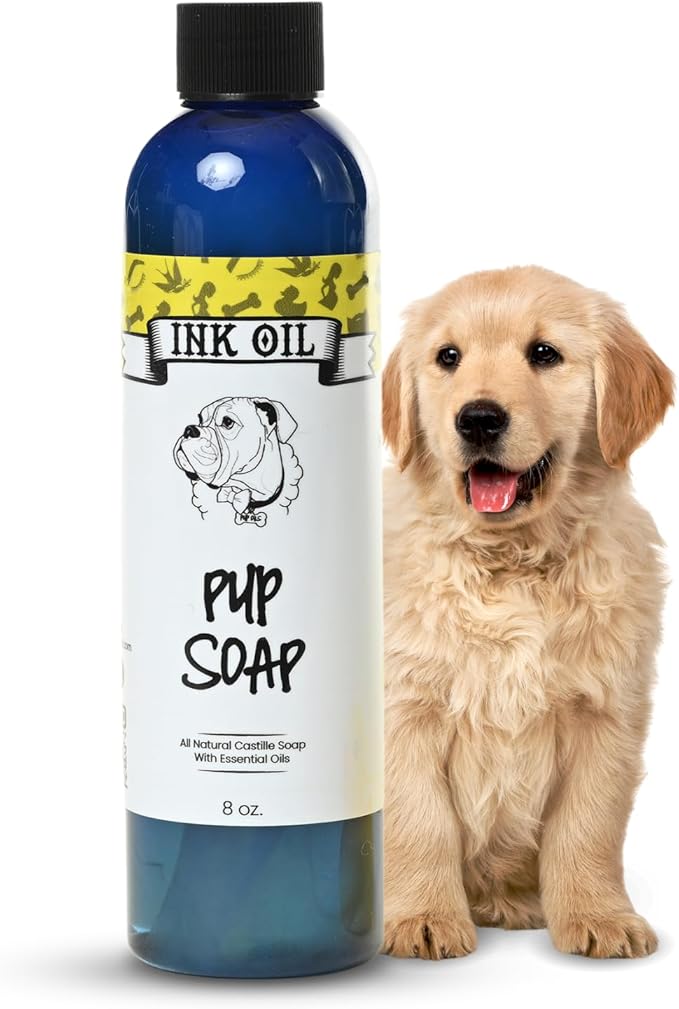 Pup Soap - Ink Oil | Dog Shampoo/Soap | Puppy Bath Supplies | Pet wash Essentials | Grooming Health Bath Deodorizer | Long-Lasting Fresh Cleaning Liquid soap| Conditioner for Dogs (Pup Soap)