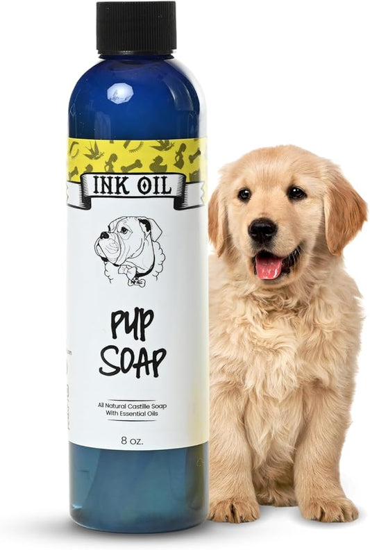 Pup Soap - Ink Oil | Dog Shampoo/Soap | Puppy Bath Supplies | Pet wash Essentials | Grooming Health Bath Deodorizer | Long-Lasting Fresh Cleaning Liquid soap| Conditioner for Dogs (Pup Soap)
