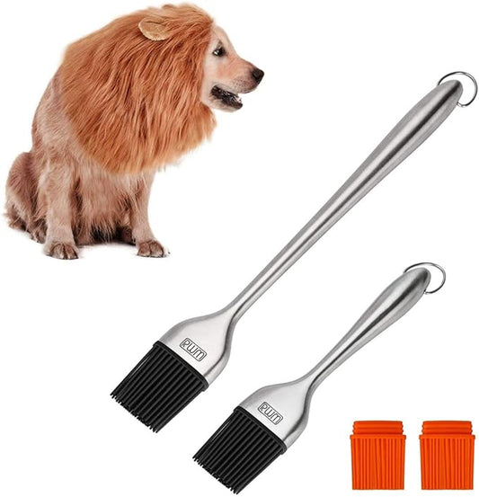 Basting Brush & Dog Lion Mane Constume-Love BBQ, Love Dog