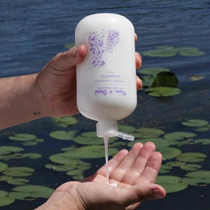 Lavender + Chamomile Shampoo and Conditioner Set, Soothing Lavender and Herbaceous Chamomile, Formulated for All Pets, Gentle and Cleansing, Made in The USA, Cruelty Free, 16 fl oz