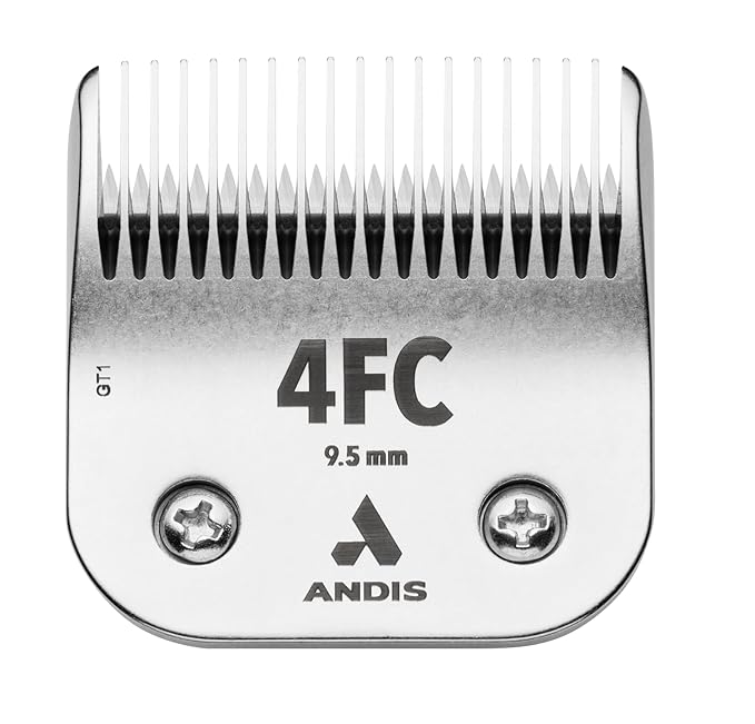 Andis 72615 Ultra Edge Detachable Dog Clipper Blade – Carbon-Infused Steel, Long-Lasting Sharp Edges with Deep Teeth, Removes Hair 3/8-Inch (9.5 mm) - Fits AG, AGC, BDC Models - Size-4 FC, Chrome
