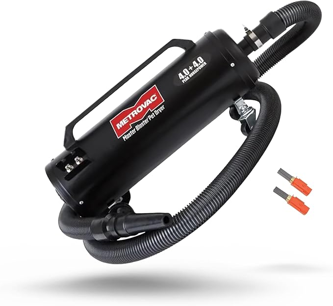 METROVAC Carbon Brush 2 Pack Bundle with Airforce Master Blaster Pet Dryer