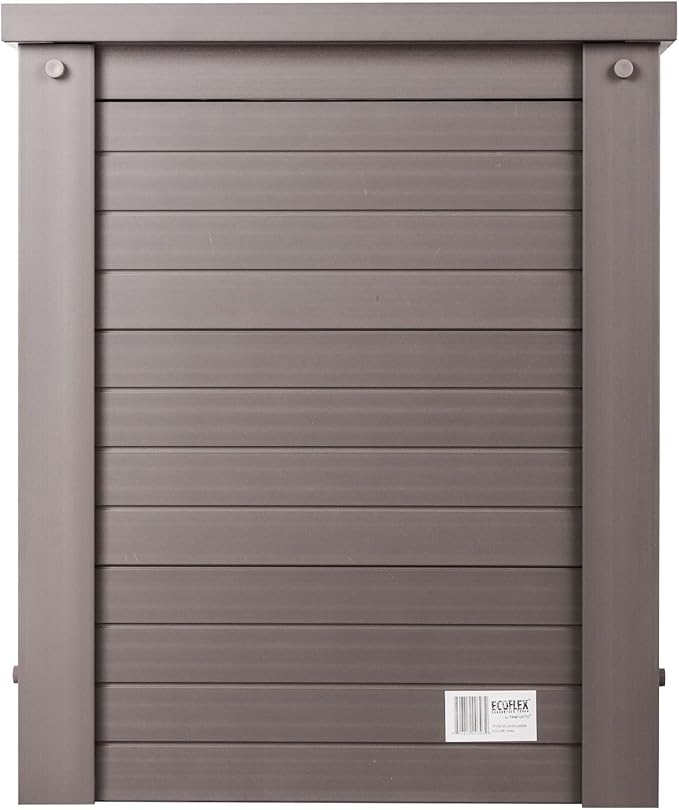 New Age Pet® ECOFLEX® Dog Crate Furniture End Table, Durable Wood-Plastic Composite, Stainless Steel Latch, Easy Assembly, Grey Medium