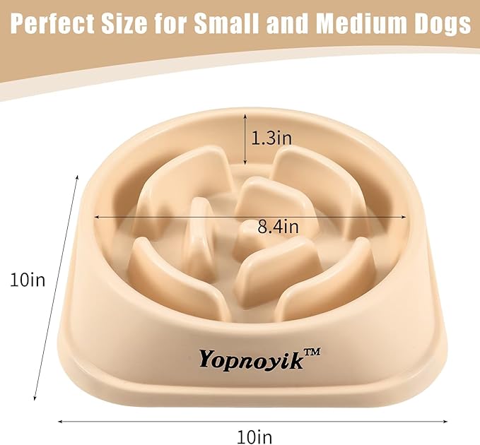 Slow Feeder Dog Bowls for Healthy Eating, Non-Slip and Anti-Choking Design, Reduces Bloating & Overeating for Large Dogs, Easy to Clean