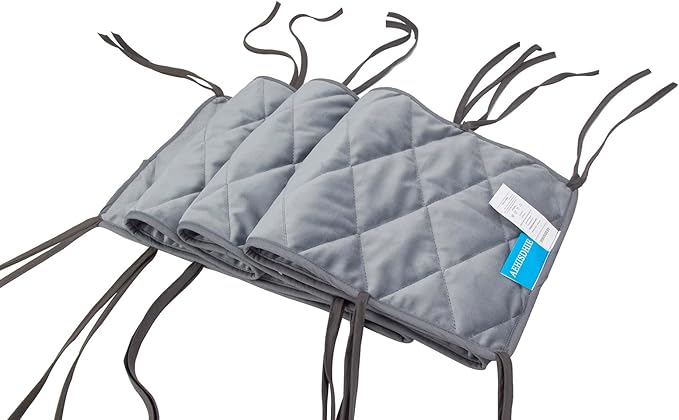 Gray Dog Crate Bumpers with Ties - Tail Protector, 30"X18"X10"