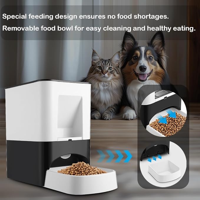 Large Automatic Dog Feeder - 14L Extra Large Breed Auto Dog Feeder, Timed Programmable Pet Food Dispenser, Portion Control Voice Recording