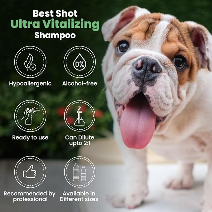 Best Shot Ultra Wash Too Shampoo with Pet Coat Release Technology, Coat and Skincare Product for Dogs and Cats, Quick-Rinsing, 1 Gallon