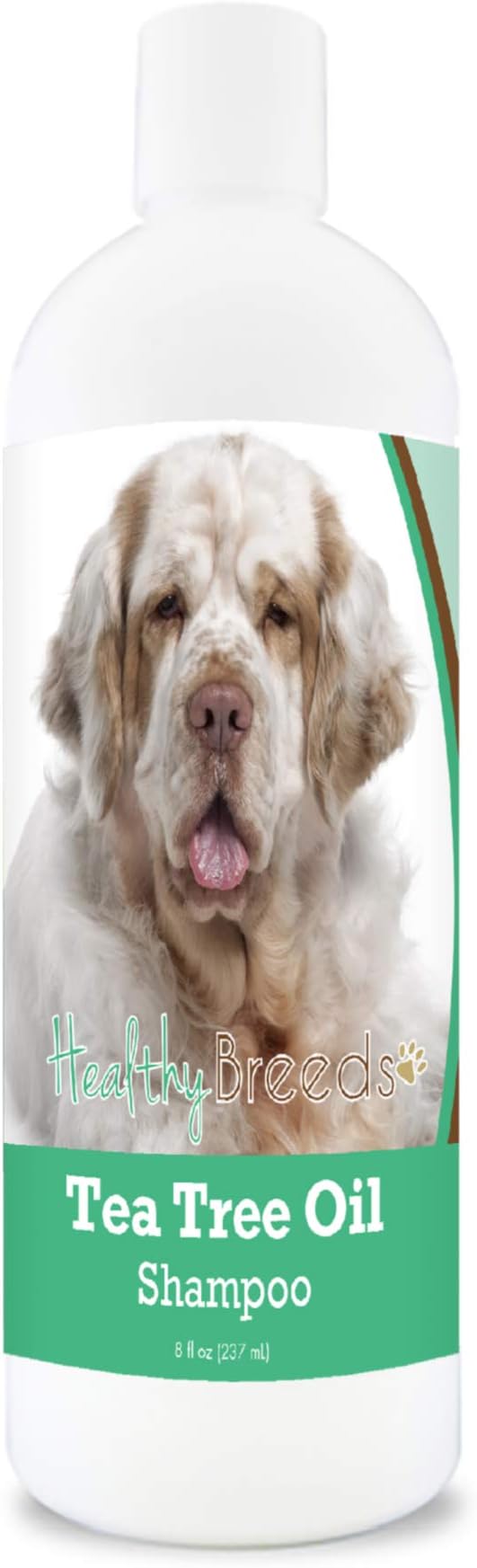 Healthy Breeds Clumber Spaniel Tea Tree Oil Shampoo – Formulated for Dry, Irritated Skin – Reduce Dandruff – Wintergreen Scent – 8 oz