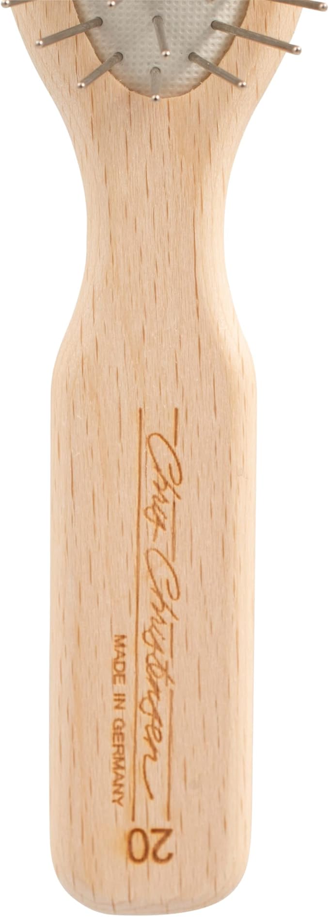 Chris Christensen Dog Brush, 5.75 inch Little Wonder Pin Brush (20mm), Original Series, Groom Like a Professional, Stainless Steel Pins, Lightweight Beech Wood Body, Ground and Polished Tips