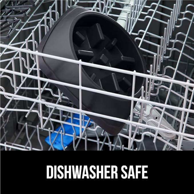 Gorilla Grip Slow Feeder Dog and Cat Bowls, Interactive Puzzle Toy for Dogs and Cats Food Training, Keeps Pets Busy and Prevents Puppy Overeating, Large, Small Breeds, 100% BPA Free, 4 Cup Black