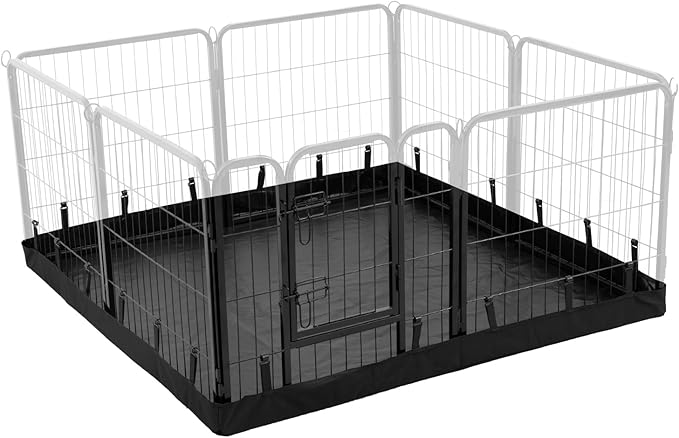 PJYuCien Rectangle Dog Playpen Bottom Pad - Fits 8 Panels 24" Width Metal Dog Pen -48"x48" Size 600D Oxford Cloth Waterproof Playpen Bottom Pad (Note:No Playpen)