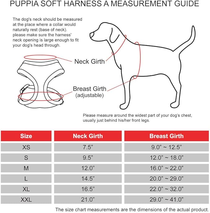 Puppia Soft Dog Harness No Choke Over-The-Head Triple Layered Breathable Mesh Adjustable Chest Belt and Quick-Release Buckle, Beige, XX-Large