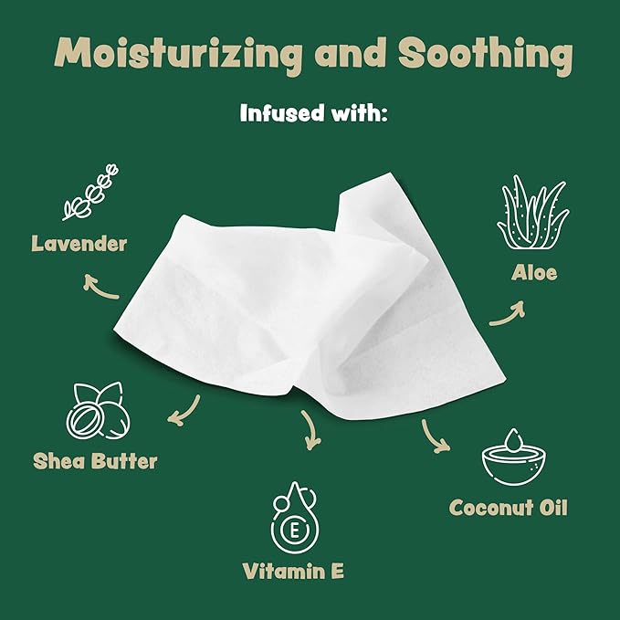 Bamboo Dog Wipes for Cleaning & Deodorizing - 8.5" x 9" 110 Compostable Hypoallergenic Pet Wipes for Dogs - Paws, Butt & Body - Puppy Face, Ear & Eye Cloths - Pet Supplies