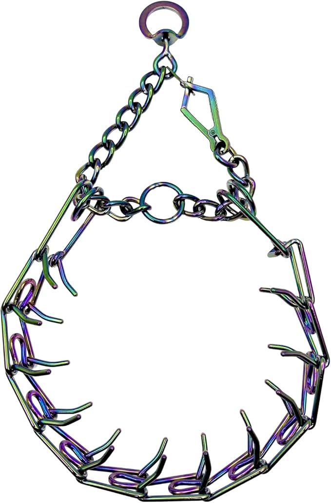 No Pull Dog Collar Adjustable Quick Release Dog Training Collar with Quick Release Buckle for Small Medium Large Dogs (Rainbow Color, XL)