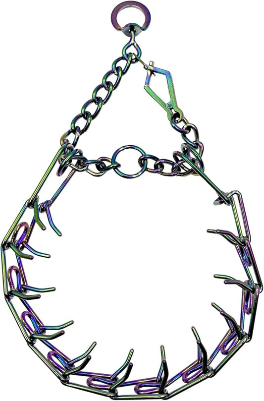 No Pull Dog Collar Adjustable Quick Release Dog Training Collar with Quick Release Buckle for Small Medium Large Dogs (Rainbow Color, XL)