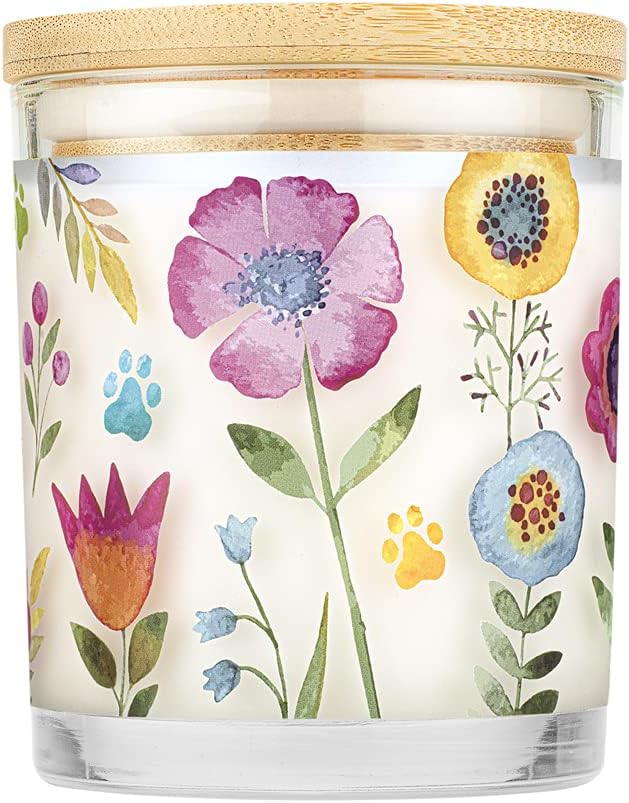 Pet House 9 oz Wildflowers Scented Pet Odor Candle, Clean Burning, Long Lasting, Plant Based Spring, Summer Scented Soy Candle, 60 Hour Burn Time
