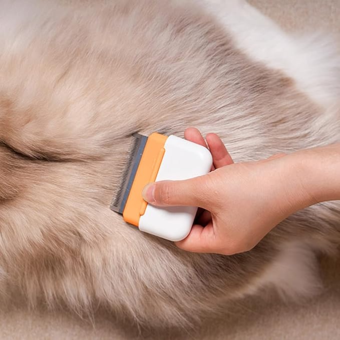 Cat Comb, Dog Massage Removal Brush for Deshedding Grooming Comb, Portable Cat Brush for Short Long Haired Cats Dogs Puppy Kitten Rabbit, Remove Matted Tangled Fur Loose Hair