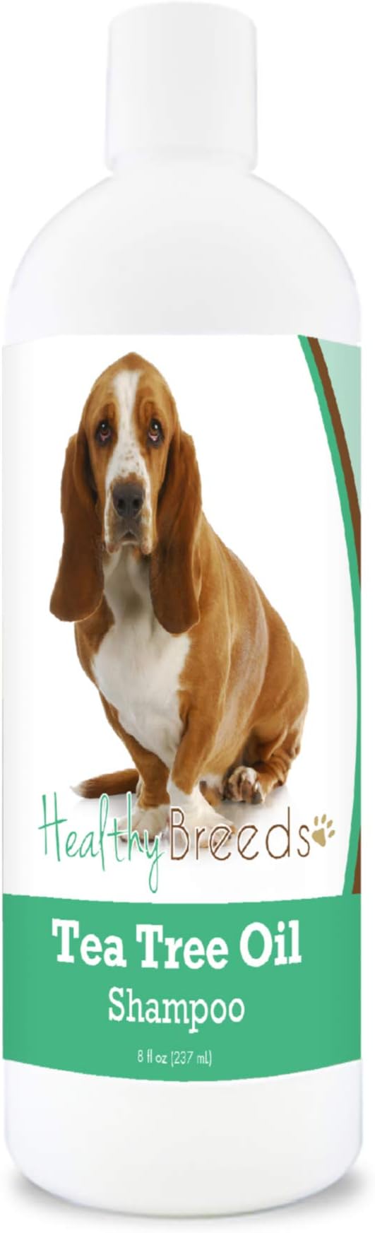 Healthy Breeds Basset Hound Tea Tree Oil Shampoo – Formulated for Dry, Irritated Skin – Reduce Dandruff – Wintergreen Scent – 8 oz