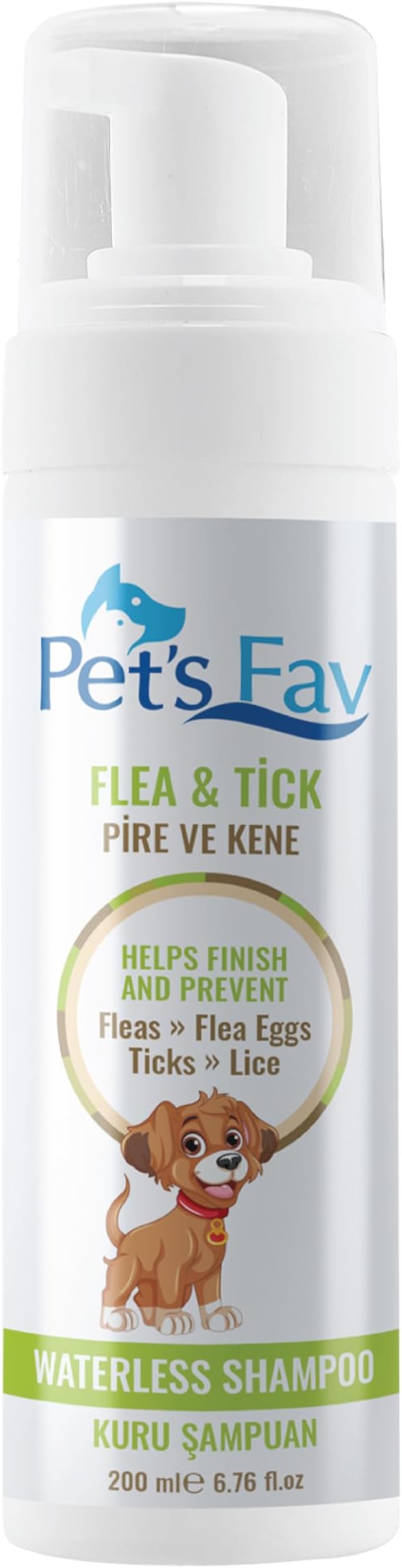 Flea and Tick Waterless Dog Shampoo - Natural Dry Foam Shampoo for Dogs and Puppies