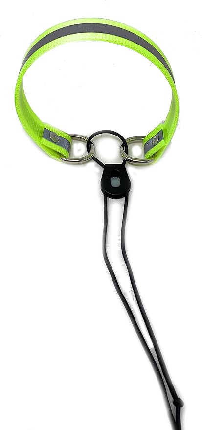 Sparky Pet Co - Surefit ECollar Replacement Strap - Bungee Dog Collar Waterproof - Adjustable - Secure Nexus Wheel Lock - for Electronic Training & Invisible Fence Systems - 1" (Reflective Yellow)
