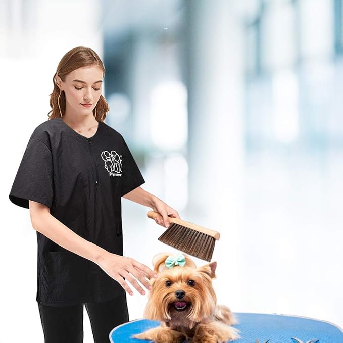 Noverlife Professional Pet Grooming Smock, Water Resistant Anti-Static Pet Beautician Workwear Pants Trousers for Pet Shop
