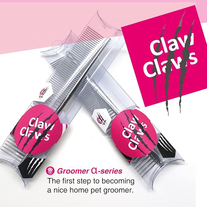 6.1" Comb with Rounded Ends Spine, Pet Comb for Professional Groomer Tool, for Short to Medium Haired Dog, Cat and other pets.