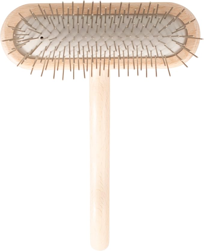 Chris Christensen Detangle and Finishing Spray + Dog Brush Bundle: Ice on Ice Detangler & Finishing Spray- Adds Elasticity & Strength + 27mm T-Brush- Stainless Steel Pins