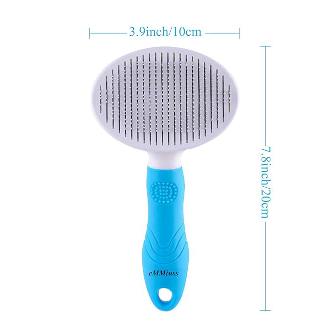 Cat Brush for Shedding, Self Cleaning Slicker Brush - Skin Friendly Deshedding Grooming Tool for Dogs Cats Rabbit Massage Removes Loose Undercoat