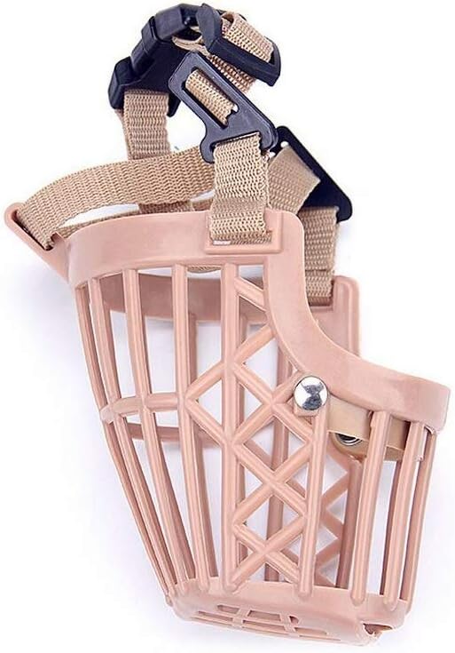 7pcs/Set Plastic Dog Muzzle, Anti Bite Adjustable Pet Basket, Dogs Training Mouth Cover Mesh Cage, Breathable Comfortable