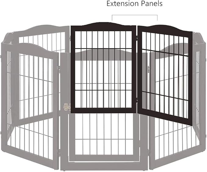 beeNbkks Extension Kit, 2 Panels Freestanding Dog Gate for Narrow Small Space Doorways Hallway