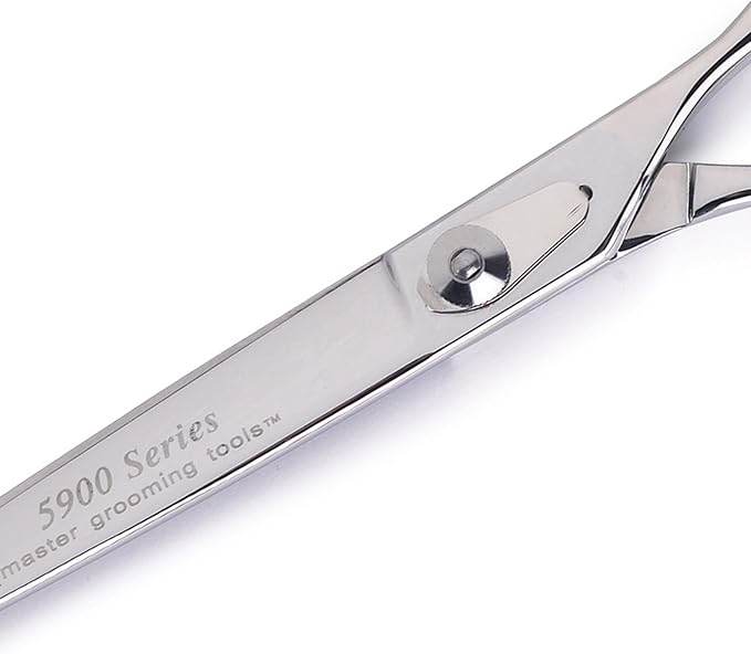 Master Grooming Tools 5900 Series Japanese Stainless Steel Shears — High-Performance Shears for Grooming Dogs - Curved, 7½"