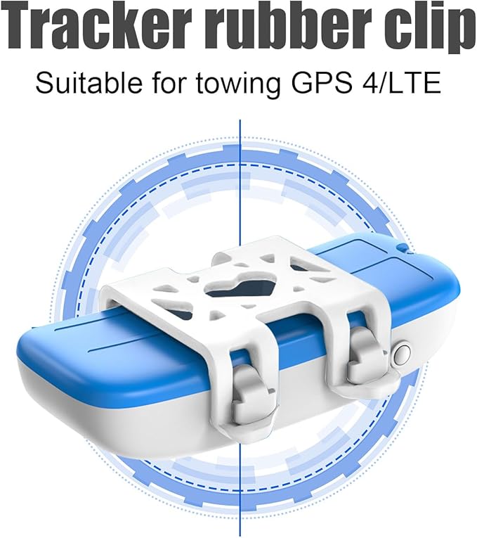 4pcs Attachment Clips, Dog GPS Silicone Clips for Cat Pet Location Activity Replacement Accessories Compatible with GPS (White)